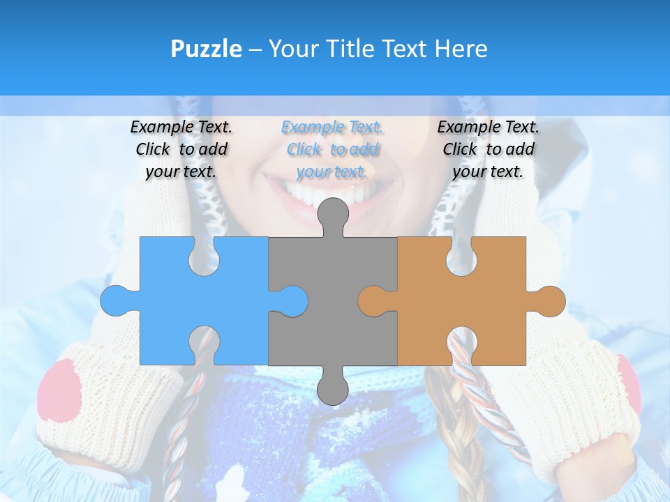 Young Person Blue PowerPoint Template