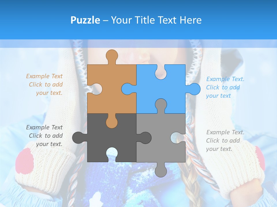 Young Person Blue PowerPoint Template