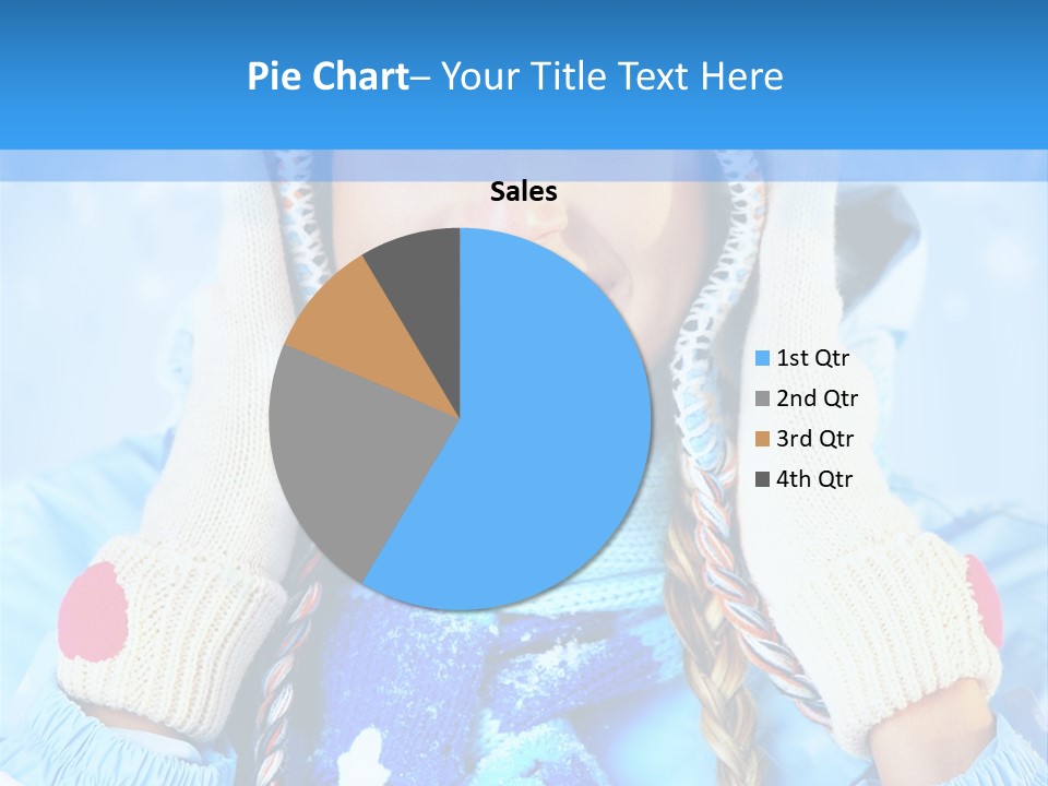 Young Person Blue PowerPoint Template