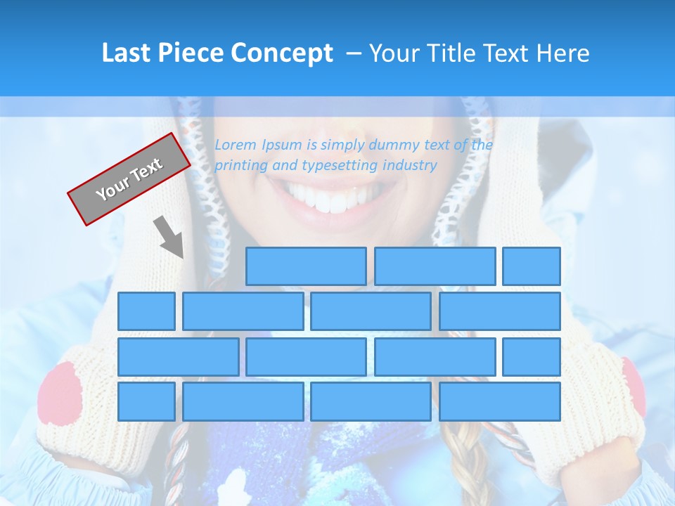 Young Person Blue PowerPoint Template