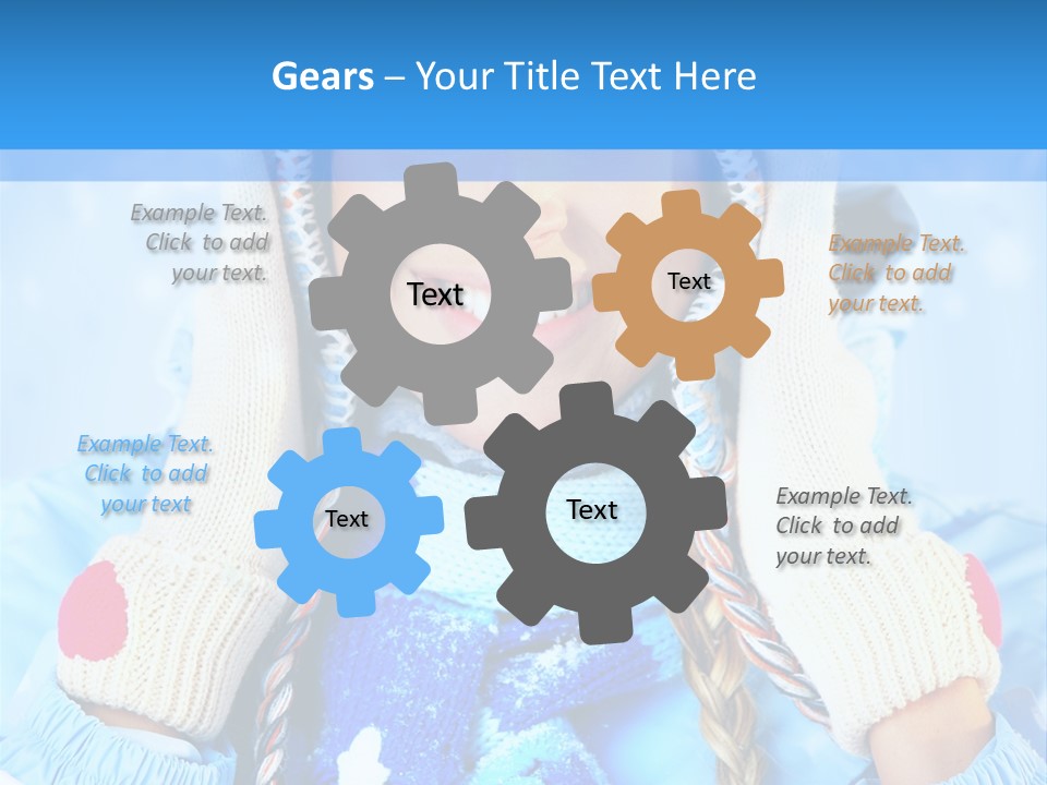 Young Person Blue PowerPoint Template