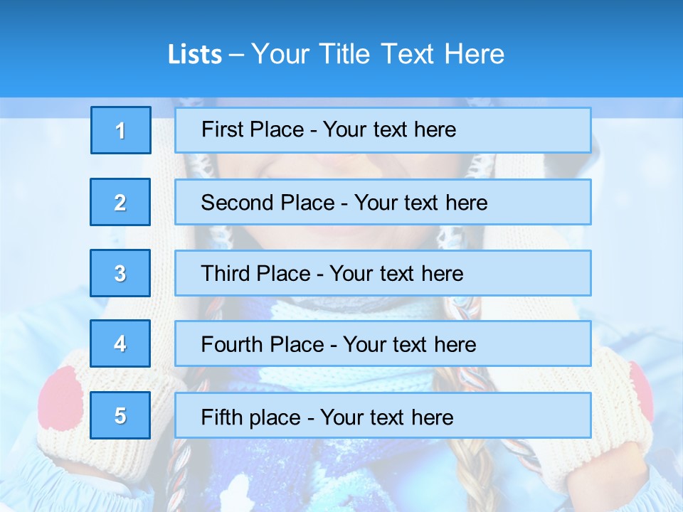 Young Person Blue PowerPoint Template
