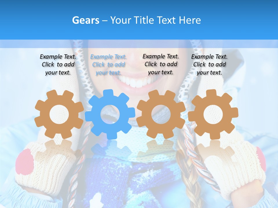 Young Person Blue PowerPoint Template