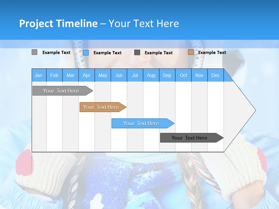 Young Person Blue PowerPoint Template