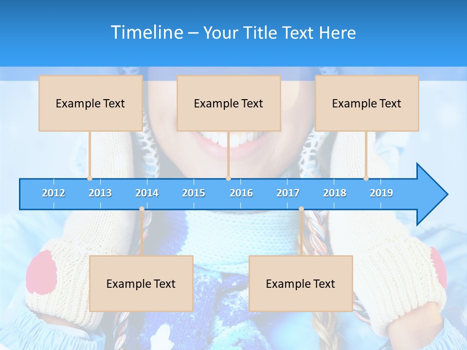 Young Person Blue PowerPoint Template