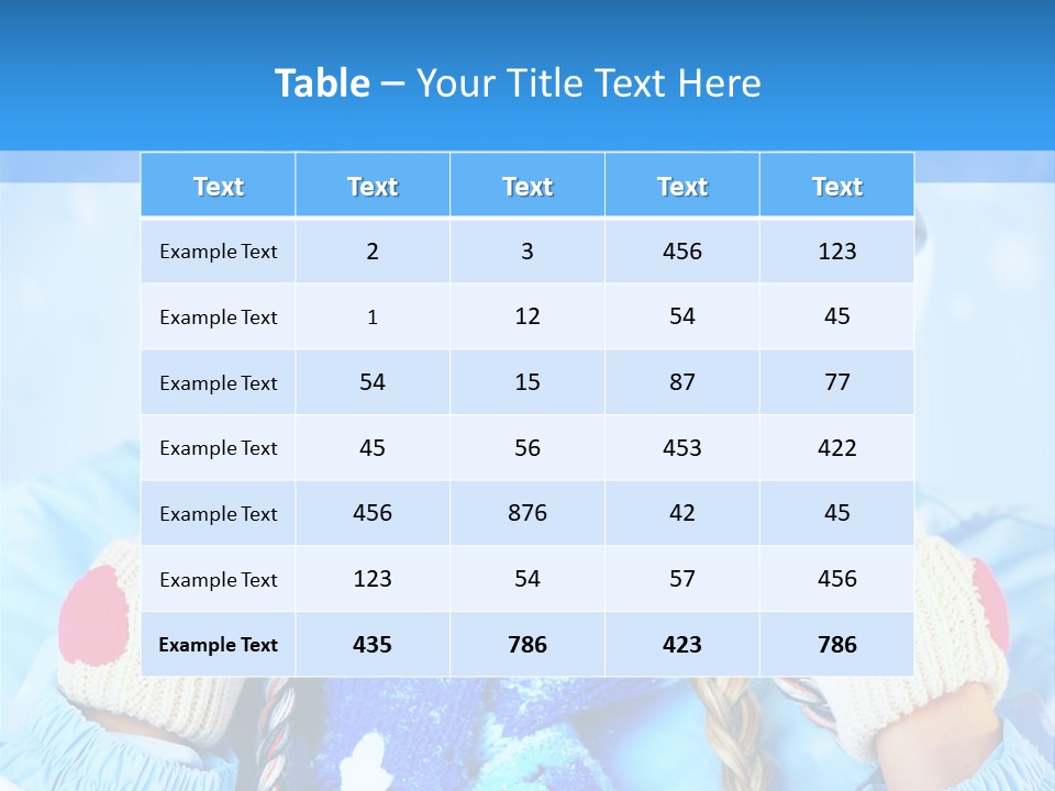 Young Person Blue PowerPoint Template