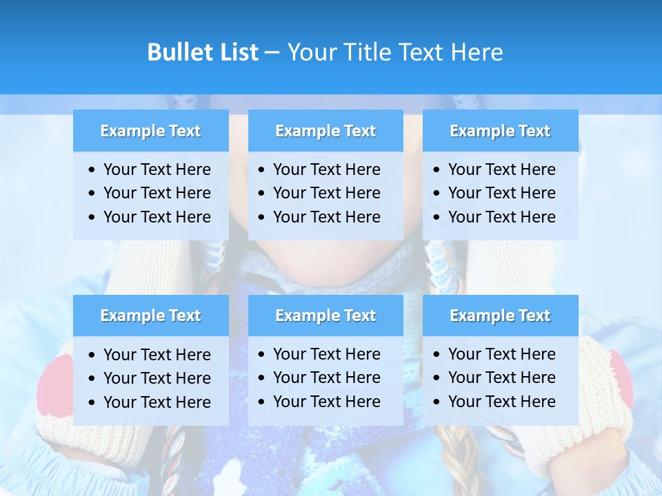 Young Person Blue PowerPoint Template