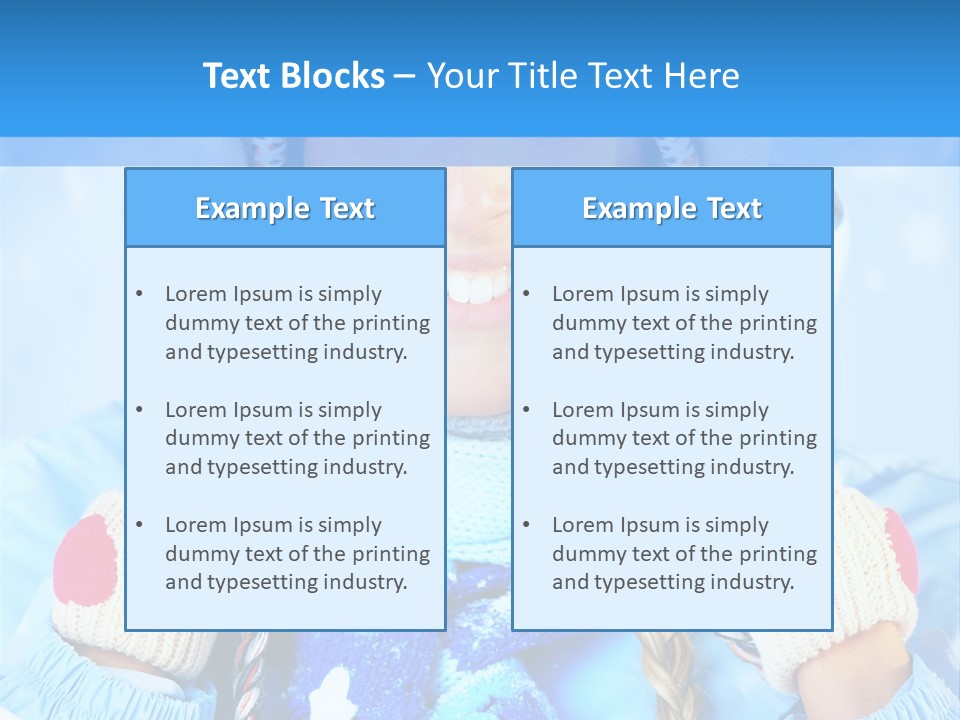 Young Person Blue PowerPoint Template
