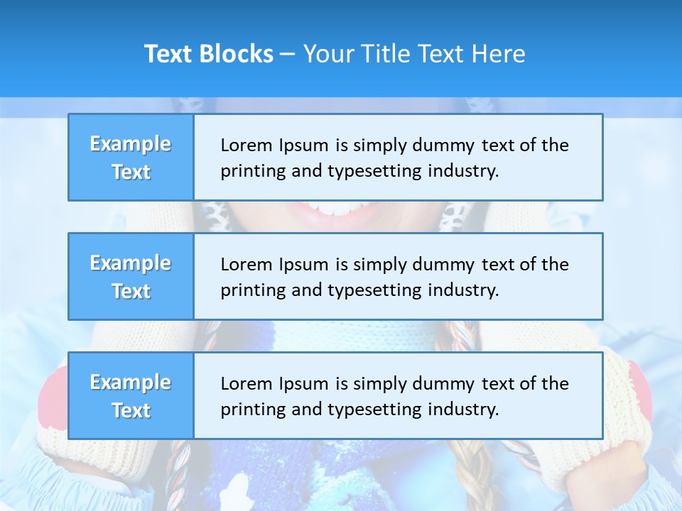Young Person Blue PowerPoint Template