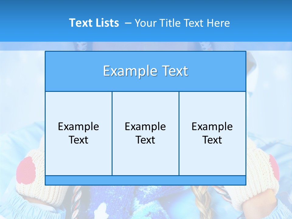 Young Person Blue PowerPoint Template