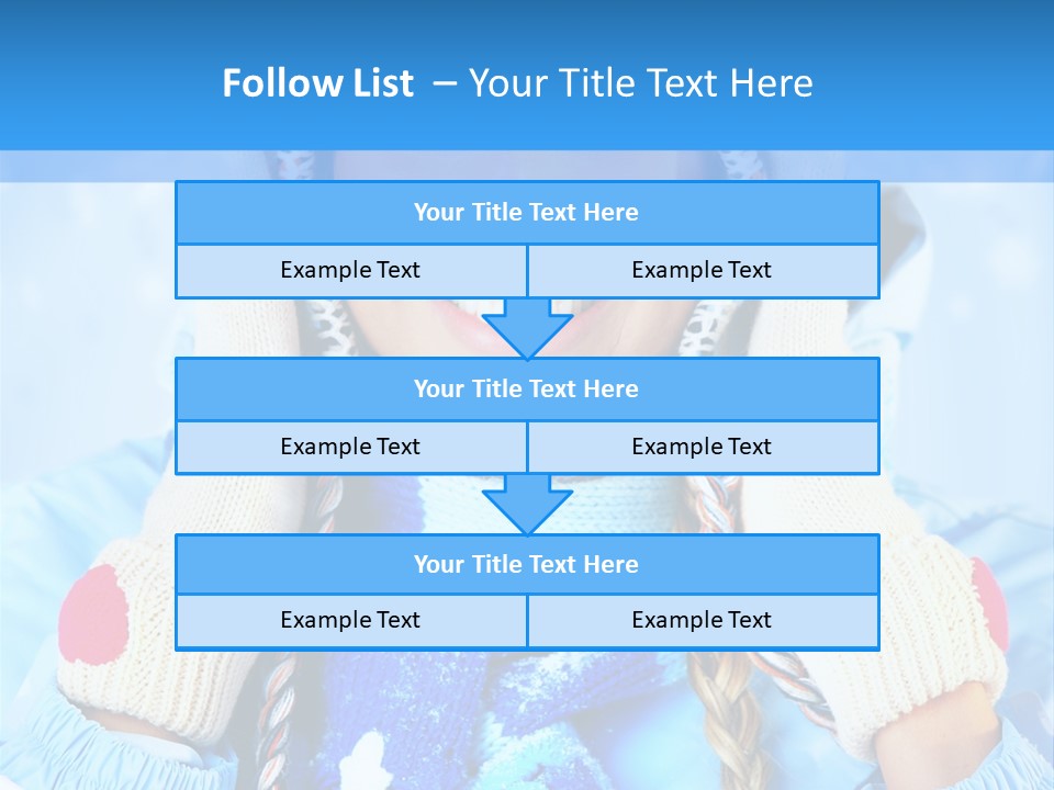 Young Person Blue PowerPoint Template