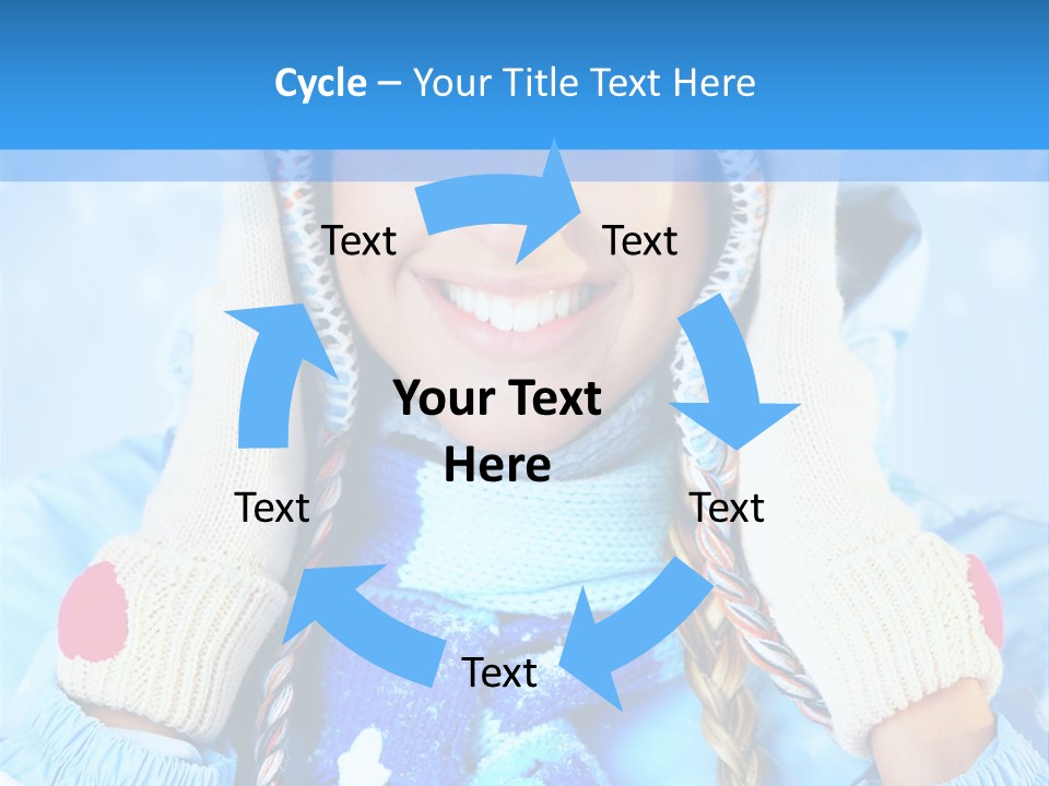 Young Person Blue PowerPoint Template