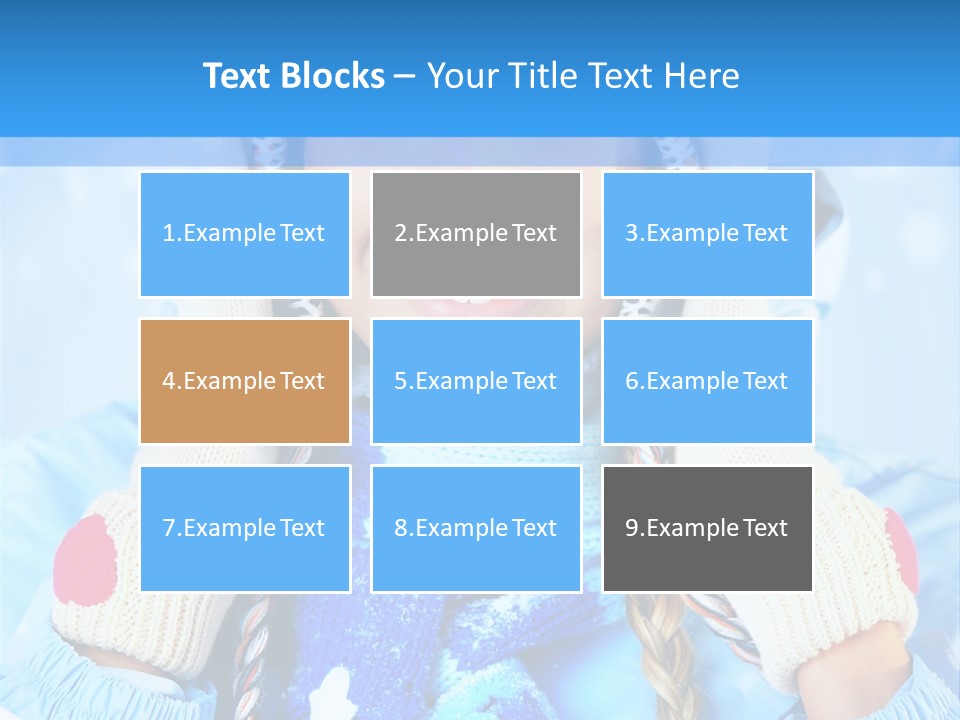 Young Person Blue PowerPoint Template