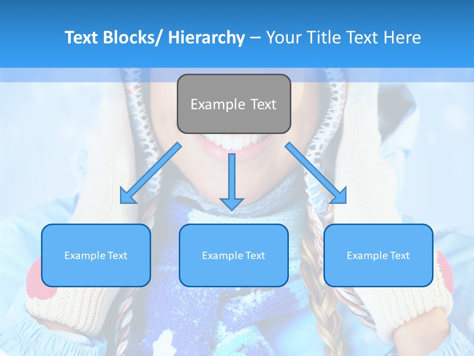 Young Person Blue PowerPoint Template