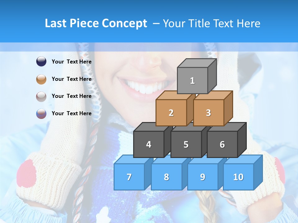 Young Person Blue PowerPoint Template