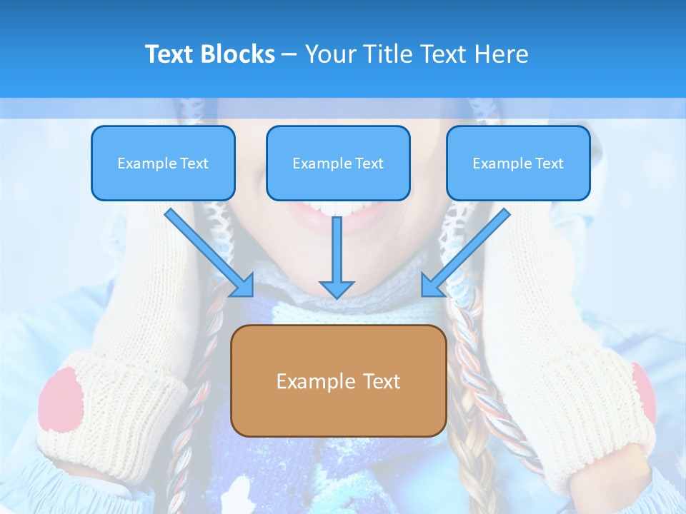 Young Person Blue PowerPoint Template