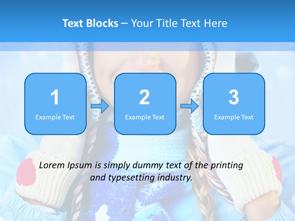 Young Person Blue PowerPoint Template