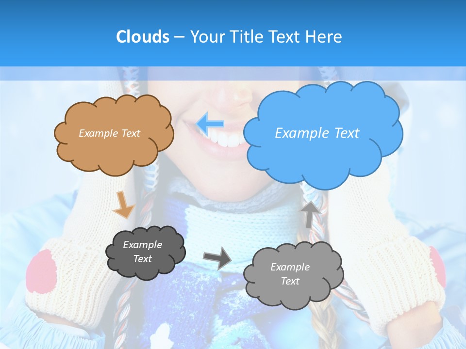 Young Person Blue PowerPoint Template