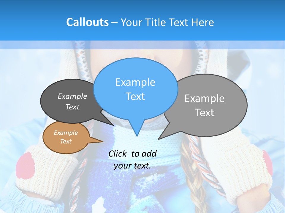 Young Person Blue PowerPoint Template