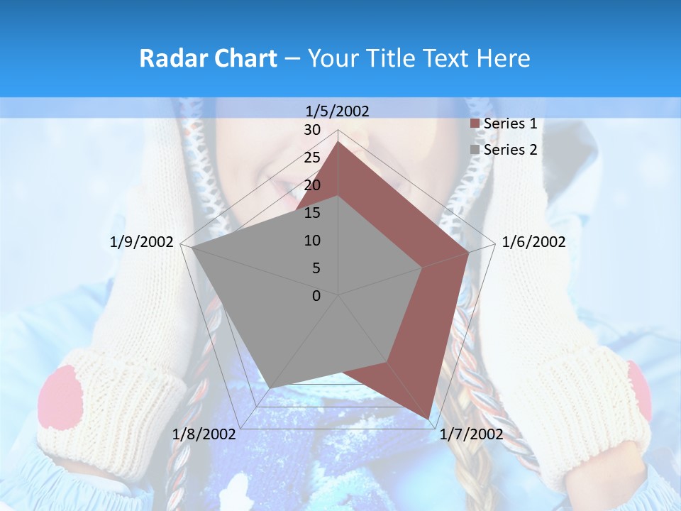 Young Person Blue PowerPoint Template