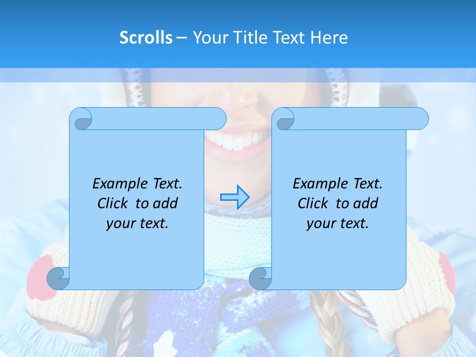Young Person Blue PowerPoint Template