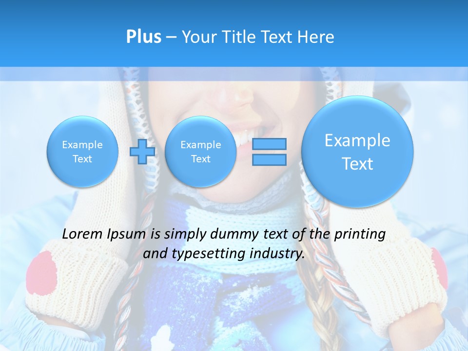 Young Person Blue PowerPoint Template