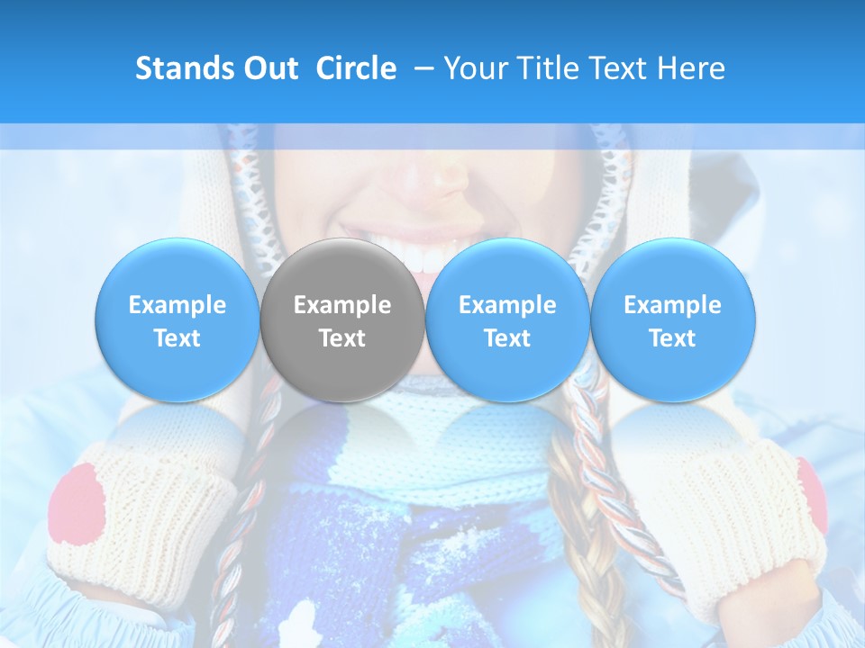 Young Person Blue PowerPoint Template