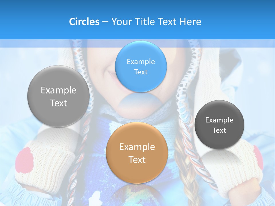 Young Person Blue PowerPoint Template