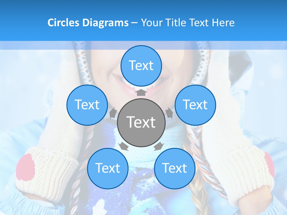 Young Person Blue PowerPoint Template