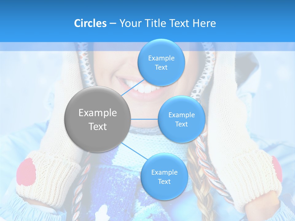 Young Person Blue PowerPoint Template
