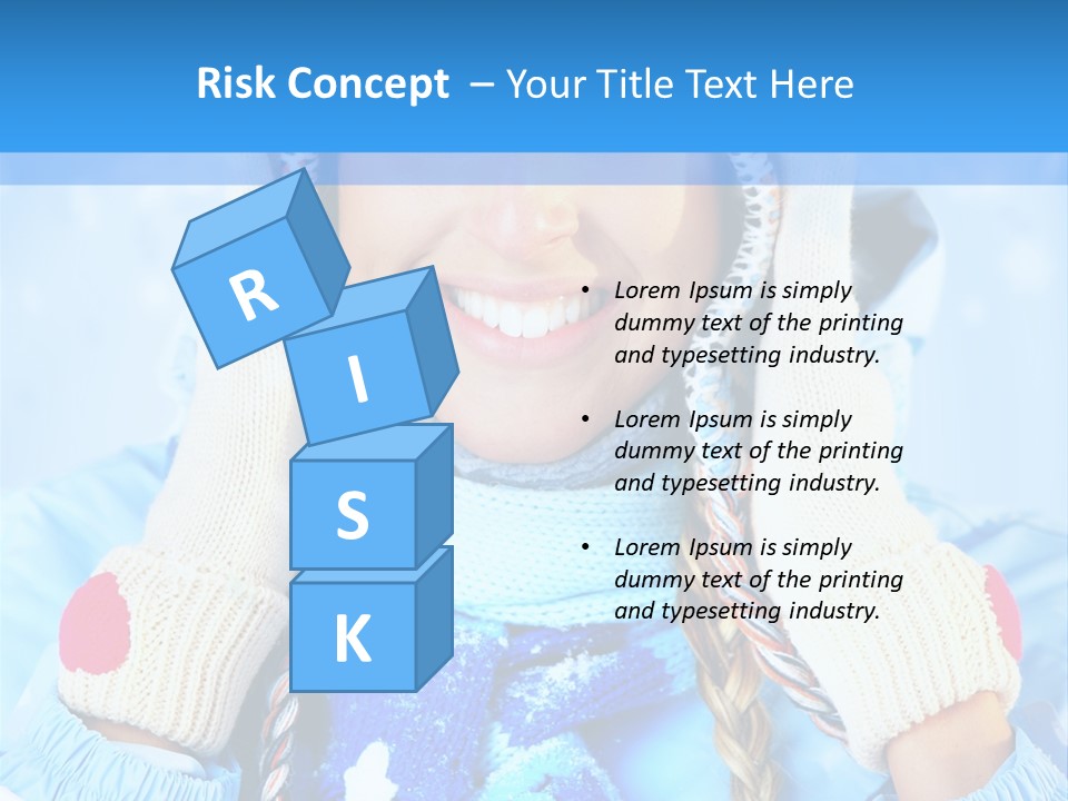 Young Person Blue PowerPoint Template