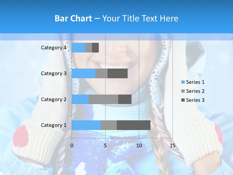 Young Person Blue PowerPoint Template