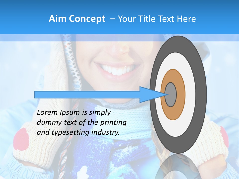 Young Person Blue PowerPoint Template