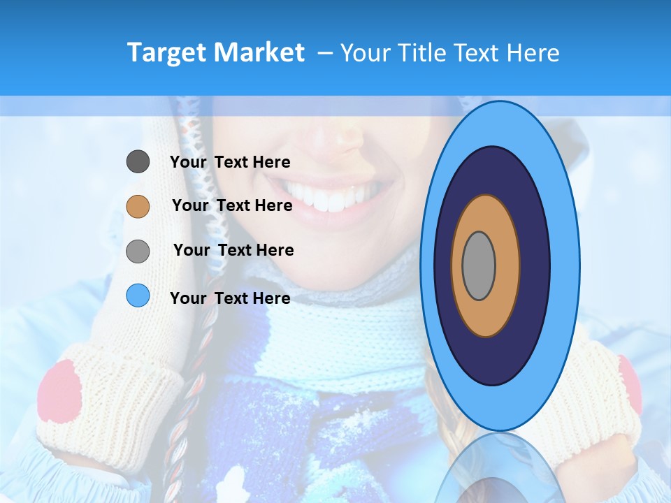 Young Person Blue PowerPoint Template