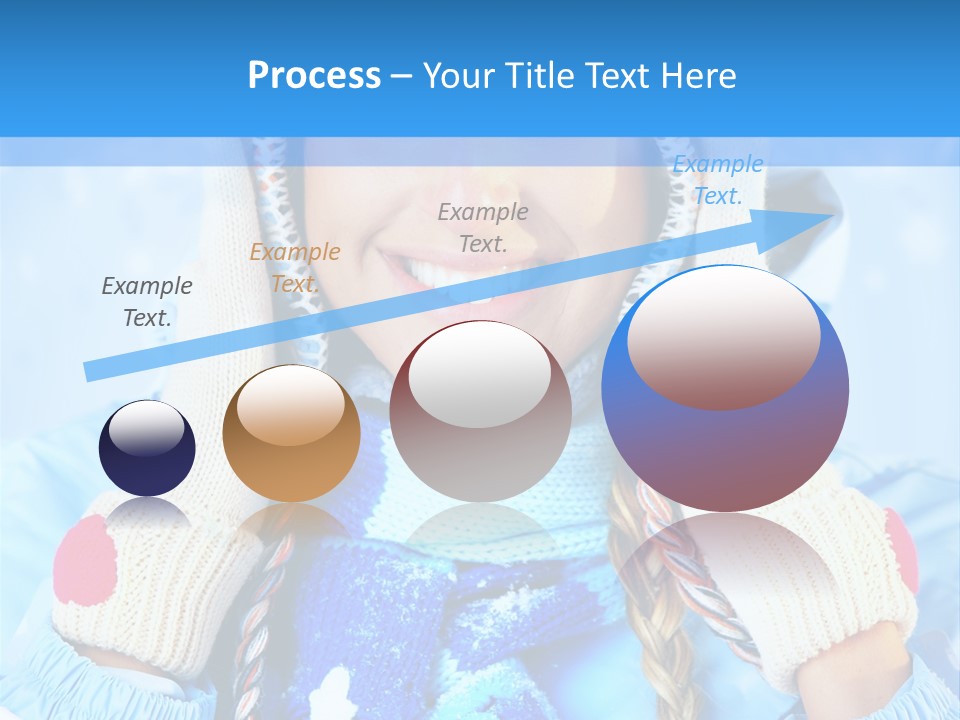 Young Person Blue PowerPoint Template