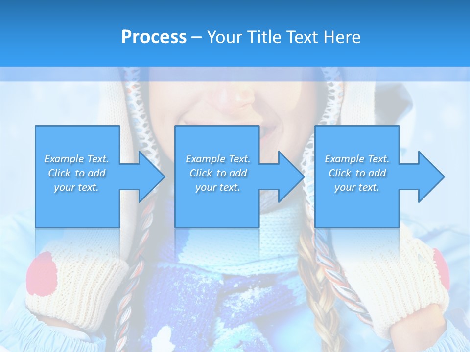 Young Person Blue PowerPoint Template