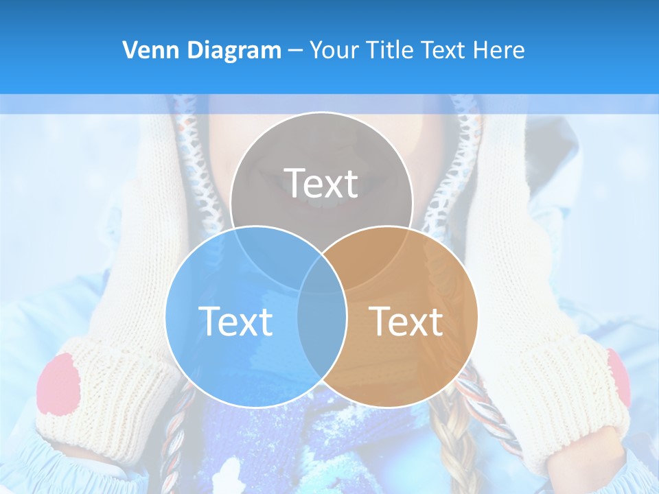 Young Person Blue PowerPoint Template