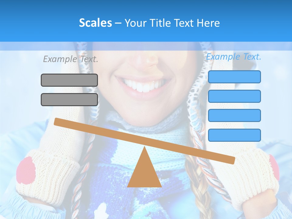 Young Person Blue PowerPoint Template