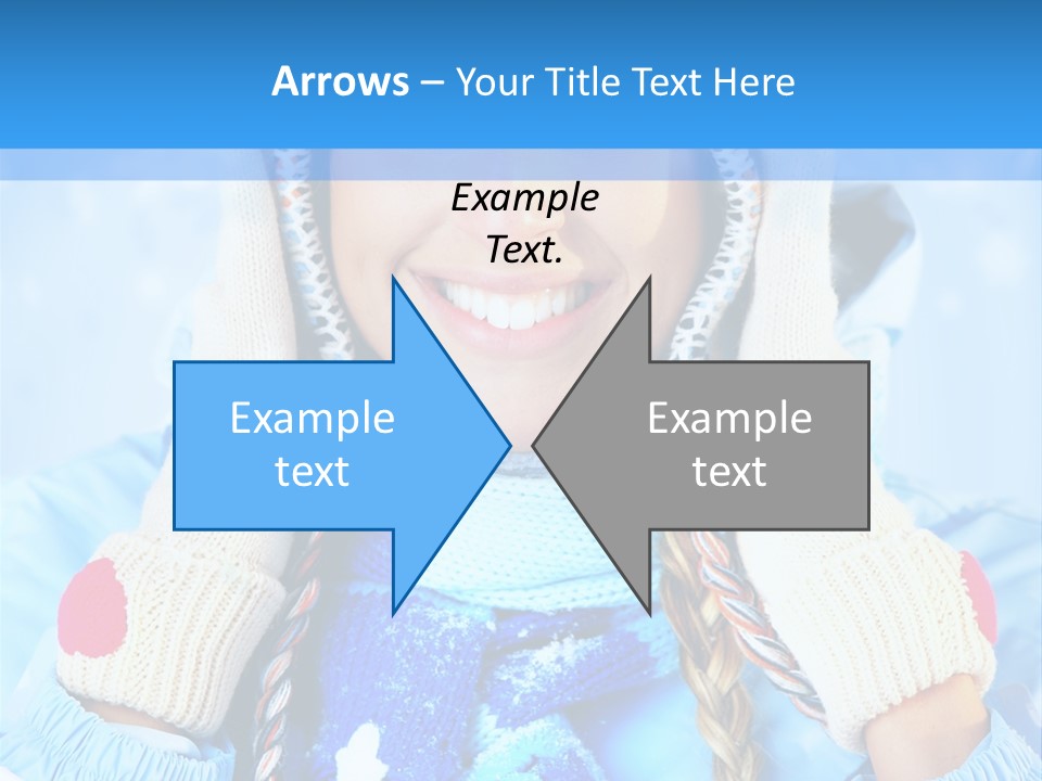 Young Person Blue PowerPoint Template