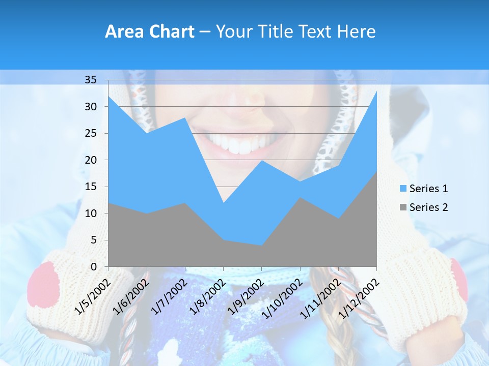 Young Person Blue PowerPoint Template