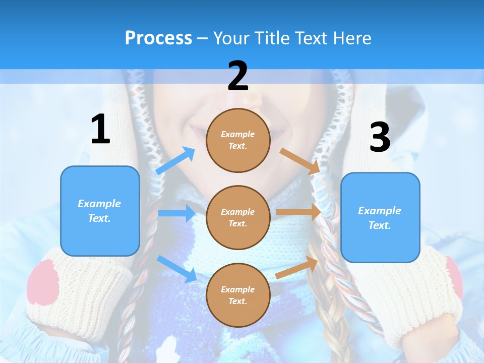 Young Person Blue PowerPoint Template