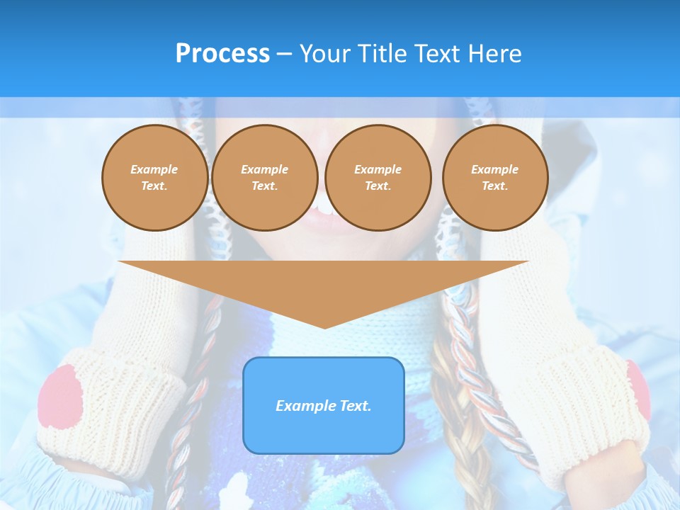 Young Person Blue PowerPoint Template