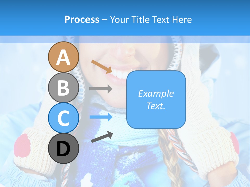 Young Person Blue PowerPoint Template
