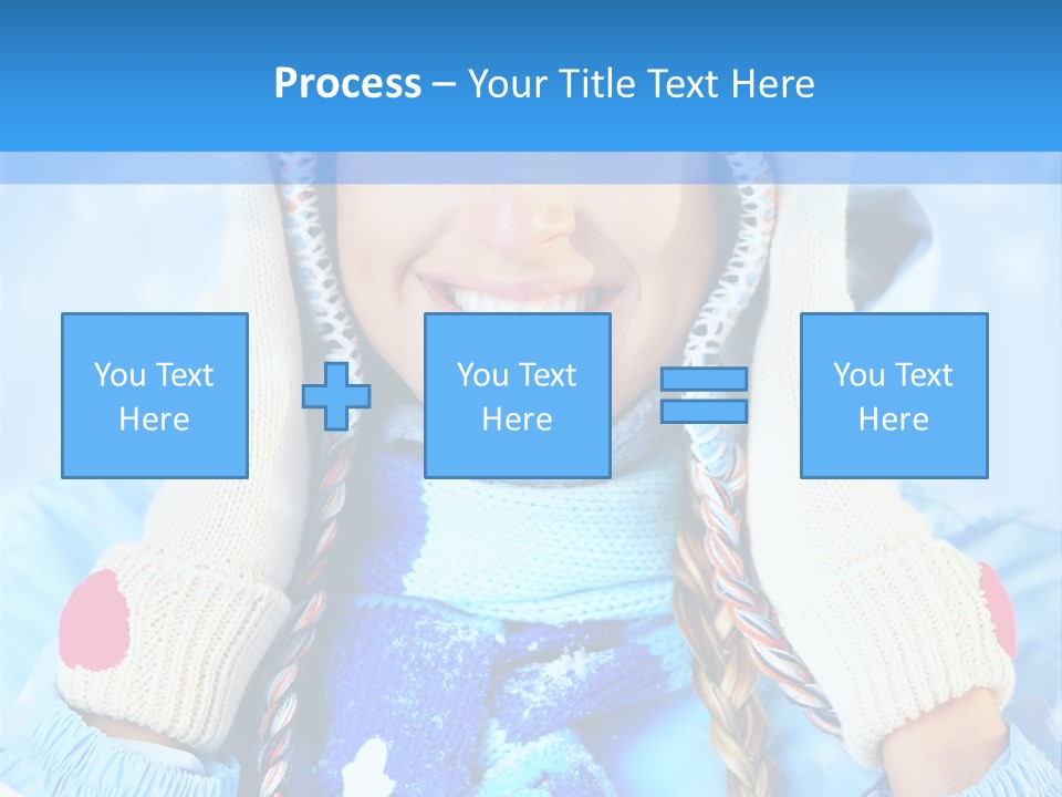Young Person Blue PowerPoint Template