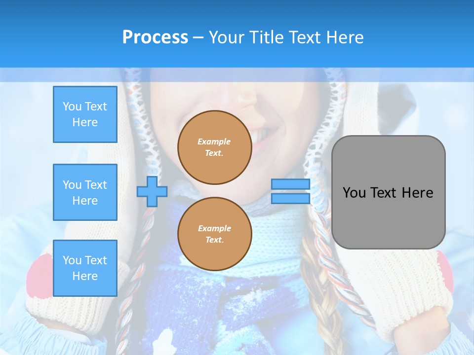 Young Person Blue PowerPoint Template