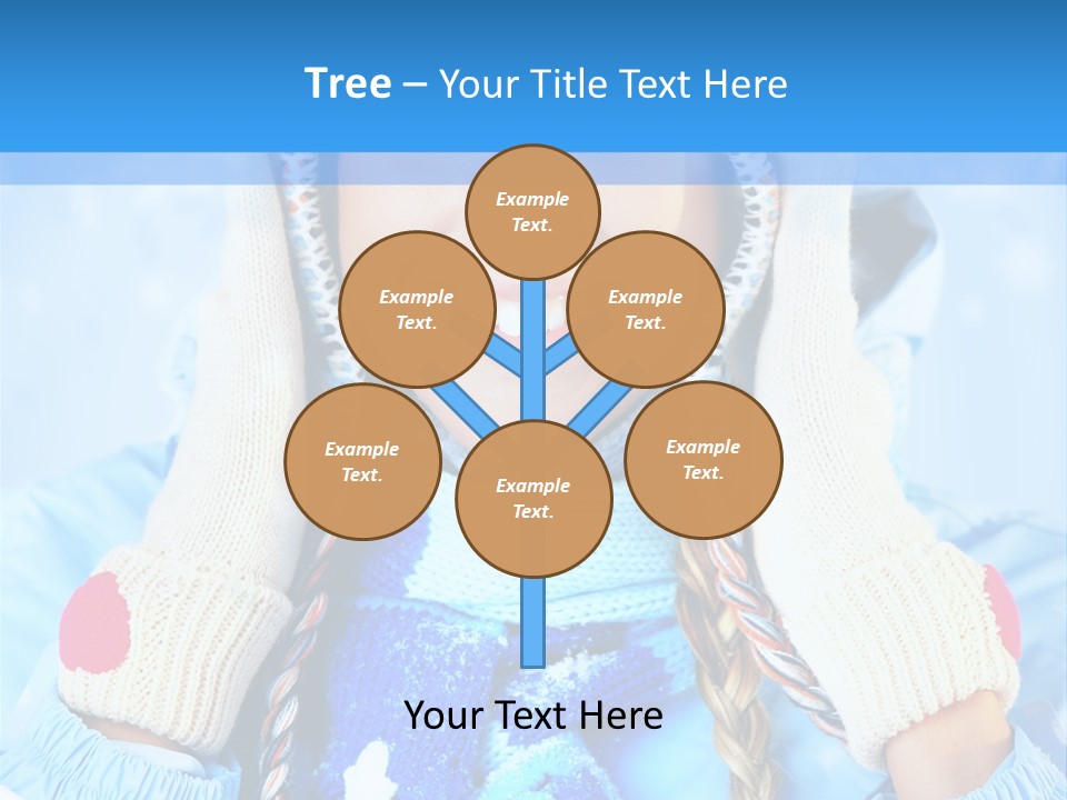 Young Person Blue PowerPoint Template