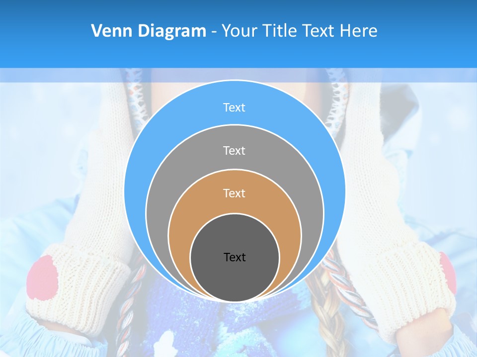 Young Person Blue PowerPoint Template