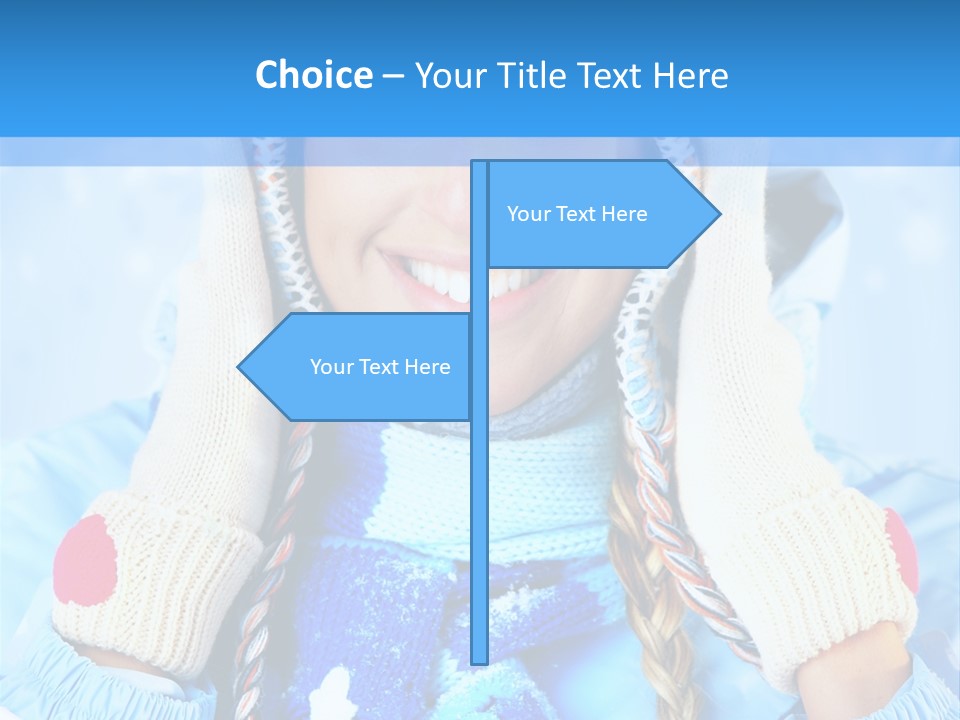 Young Person Blue PowerPoint Template