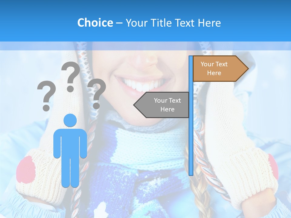 Young Person Blue PowerPoint Template