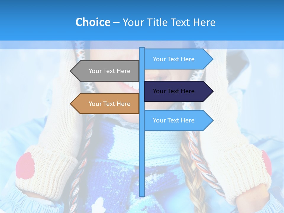 Young Person Blue PowerPoint Template